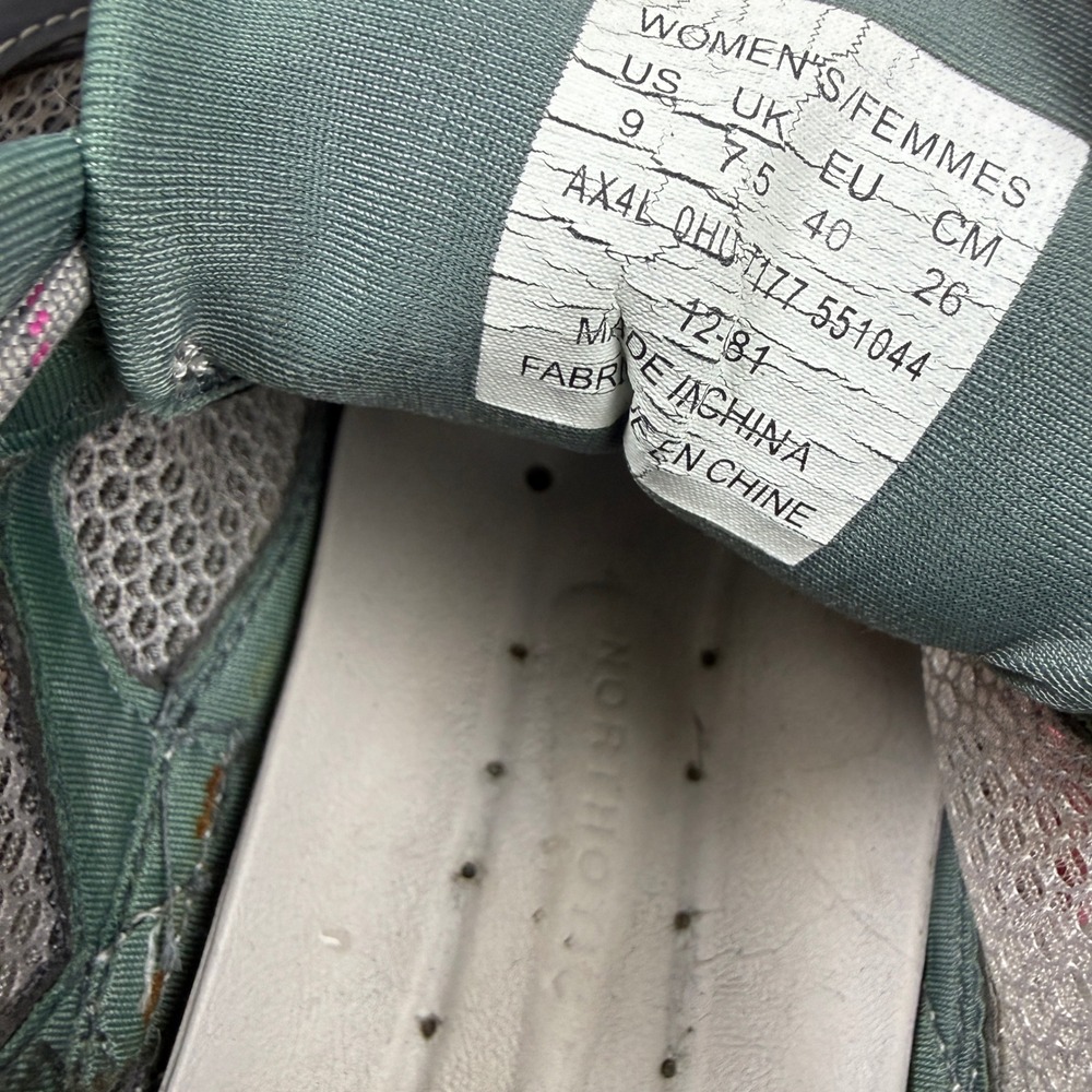 The North Face AX4L Womens 9 Grey Pink Trail Running Hiking Shoes HydroTrak - Picture 7 of 9